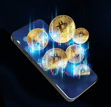 Dashboard di trading dell'app BTC320 Aurelixis su smartphone